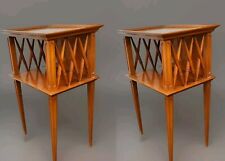 Pair of 1980s Solid Cherry Bedsideboards/Sofa End Quality 