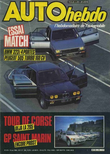 Auto hebdo 419 05 1984 - hebdo, n°419