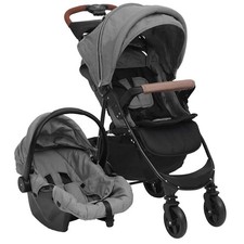 Poussette pour Bébé 2-en-1/3-en-1 Acier Landau Siège Auto Voyage Multicolore vid