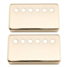 Musiclily Pro 2Pcs Gold 49.2mm Nickel Silver Guitar Humbucker Pickup Covers Set
