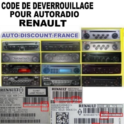 Code autoradio renault