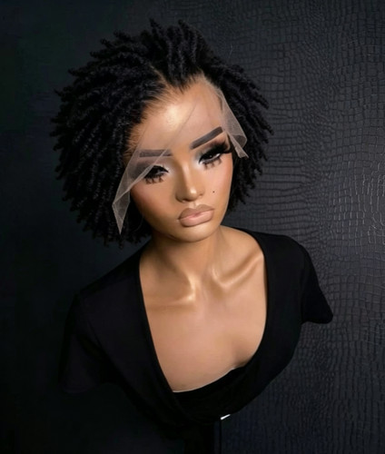 Fashion black kinky twist wigs - black,