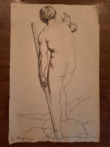 Dessin ancien portrait - ancien,