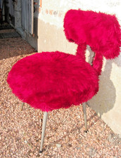 CHAISE VINTAGE MOUMOUTE ROUGE