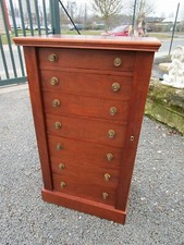 PETIT BUFFET / SEMAINIER ANGLAIS EPOQUE 1940/60 EN ACAJOU