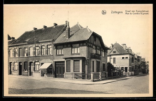 Cpa zottegem rue comte - rue,