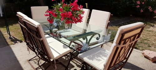 Six chaises fer - fer,