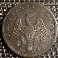 MAGNIFIQUE HALF PENNY 1814