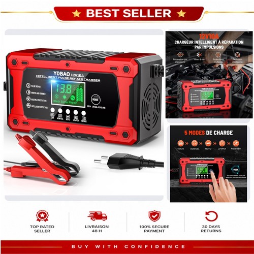 Chargeur batterie 12v 10a - chargeur,