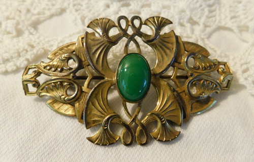 Art nouveau jade glass - nouveau,