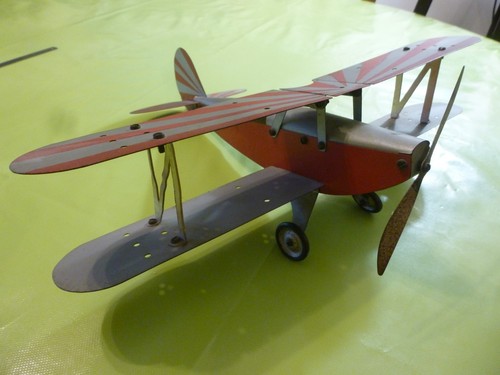 Avion biplan meccano - avion,