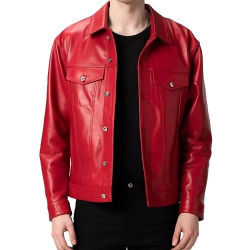 Veste trucker cuir - trucker,