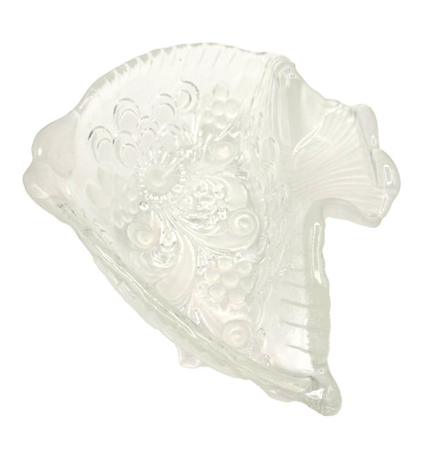Satin clear glass - angel, fish