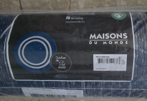 Tapis rond bleu blanc - rond, et