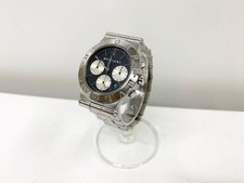 BVLGARI Diagono Sports CH35S Chronograph Black / Silver Dial Quartz Men's Tested