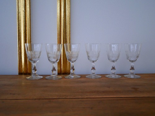 Lot anciens verres vin - lot,