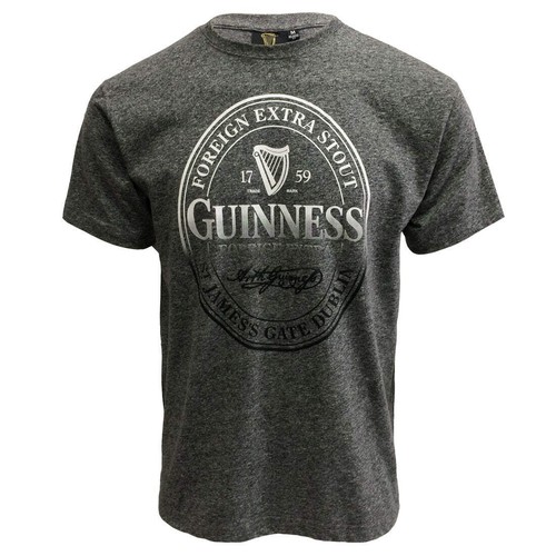 Guinness stamp round - round, grey