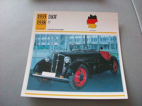 Carte fiche auto dkw - carte,