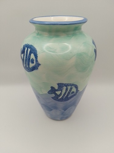 Joli vase décor - vase, poissons