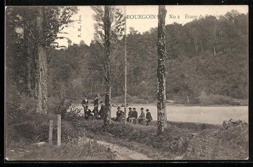 Cpa bourgoin étang de - bourgoin,,