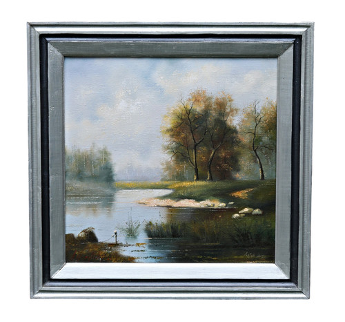 Paysage bord lac - paysage, du