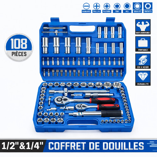 Coffret outils 108 - coffret, pièces