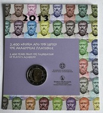 2 Euro Coincard/Blister Greece 2013, Plato Academy