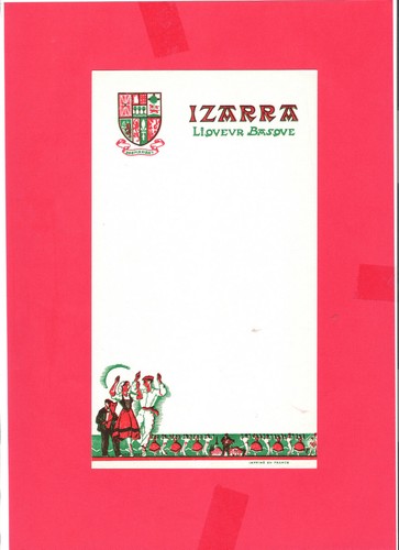 Menu izarra liqueur basque - menu,