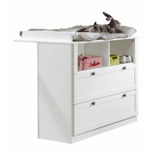 Commode À Langer Filou Table À Langer 90x93x75cm Blanche Avec Tiroirs