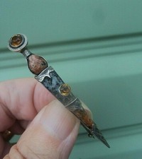 Victorien Aberdeen Peterhead Granite Argent Sgian Dubh / Skean Dhu / Dirk Broche