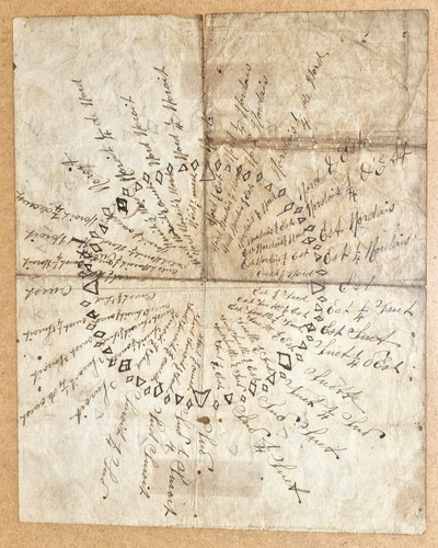 Manuscrit marine ancien rose - marine,