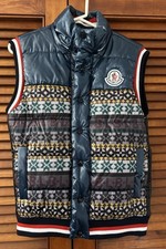 Moncler Puffer Vest Winter Plaid Adult Size Large No Hood (read description)