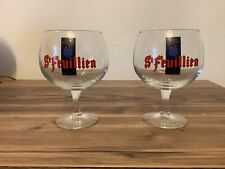 DUO DE VERRES A BIÈRE ST FEUILLIEN 25 cl bandeau bleu