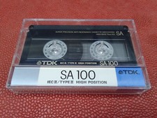 TDK SA 100 VINTAGE 1988 IEC TYPE II HIGH (CrO2) AUDIO BLANK CASSETTE TAPE USED 
