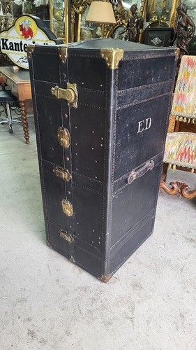 Malle voyage cabine cuir - en,
