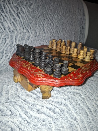 Ancien jeu échecs - ancien, artisanal