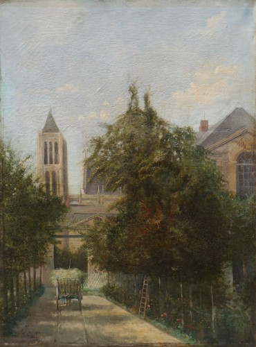 Jardinier charrette - jardinier, et
