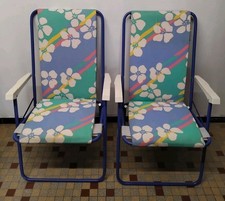 Paire De Fauteuils Pliables Camping Lafuma Vintage ( Réf : Hang )