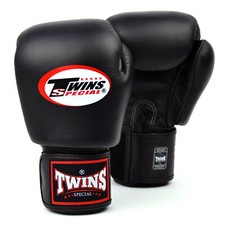 Twins BGVL3 Cuir Gants de Boxe Muay Thaï Noir Coup Pied Entraînement Mitaines