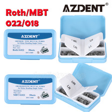 AZDENT Dental Orthodontic Monoblock Buccal Tube 1st 2nd Molar Tube Roth MBT 022