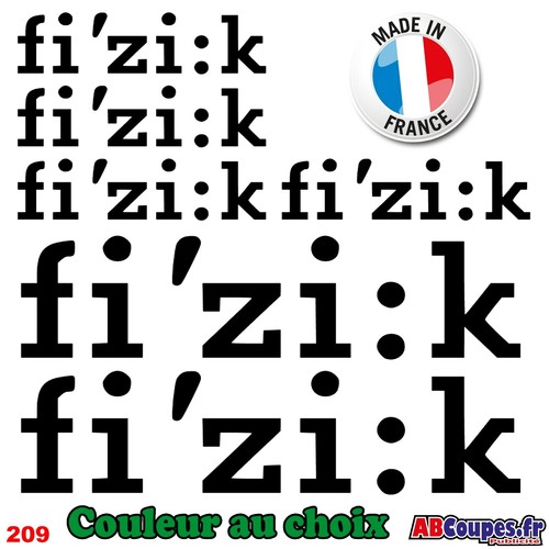 Stickers k - 6, fi'zi:k