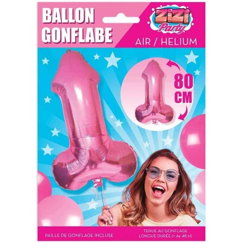 Ballon géant zizi rose - géant,
