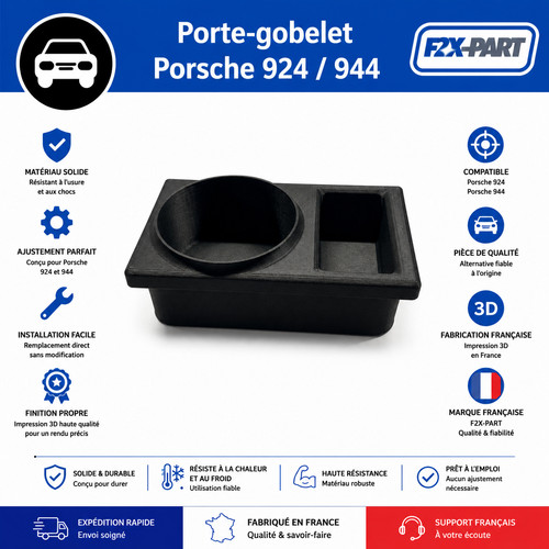Porte gobelet pour porsche 924 - pour,