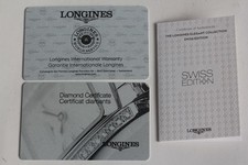 LONGINES Elegant Watch Warranty Collection + Diamond Certificate (61923)