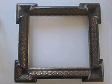 Antique wood carved medieval style frame black frames photo or painting. 