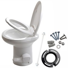 20" Gravity Flush Toilet RV Camper Foot Pedal Home Caravan Travel Camping New