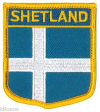 Shetland (Shield) Embroidered Patch 6CM X 7CM (2 1/2" X 2 3/4")