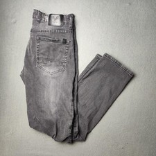 Versace V19-69 Jeans Mens 32x32 Gray Moto Biker Stretch Ribbed Knee Denim Slim