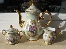 TETE DE SERVICE BAVARIA FLEUR SUR FOND NACRE