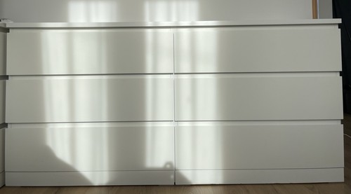 Commode blanche tiroirs malm - blanche, 6